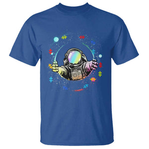 Astronaut Autism Awareness T Shirt Space Autistic Kids Sped Teacher TS10 Royal Blue Print Your Wear