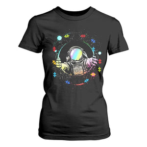Astronaut Autism Awareness T Shirt For Women Space Autistic Kids Sped Teacher TS10 Black Print Your Wear