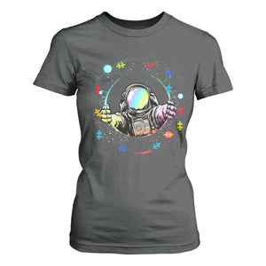 Astronaut Autism Awareness T Shirt For Women Space Autistic Kids Sped Teacher TS10 Dark Heather Print Your Wear
