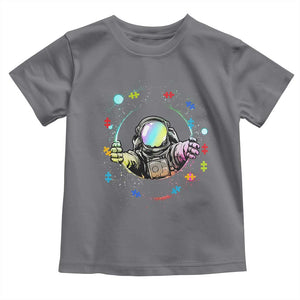 Astronaut Autism Awareness Toddler T Shirt Space Autistic Kids Sped Teacher TS10 Charcoal Print Your Wear