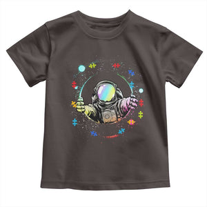 Astronaut Autism Awareness Toddler T Shirt Space Autistic Kids Sped Teacher TS10 Dark Chocolate Print Your Wear