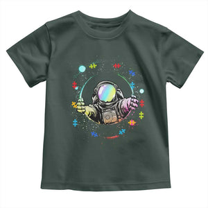 Astronaut Autism Awareness Toddler T Shirt Space Autistic Kids Sped Teacher TS10 Dark Forest Green Print Your Wear