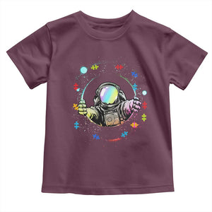 Astronaut Autism Awareness Toddler T Shirt Space Autistic Kids Sped Teacher TS10 Maroon Print Your Wear