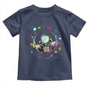 Astronaut Autism Awareness Toddler T Shirt Space Autistic Kids Sped Teacher TS10 Navy Print Your Wear