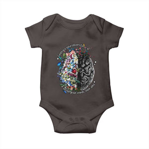 Autism Awareness Baby Onesie Neurodiversity All Great Minds Don't Mind Alike TS10 Dark Chocolate Print Your Wear