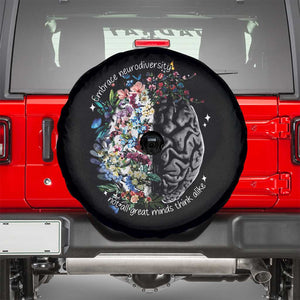 Autism Awareness Spare Tire Cover Neurodiversity All Great Minds Don't Mind Alike TS10 Black Print Your Wear
