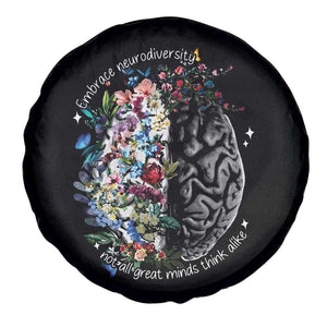 Autism Awareness Spare Tire Cover Neurodiversity All Great Minds Don't Mind Alike TS10 Print Your Wear