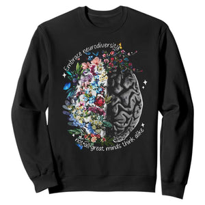 Autism Awareness Sweatshirt Neurodiversity All Great Minds Don't Mind Alike TS10 Black Print Your Wear