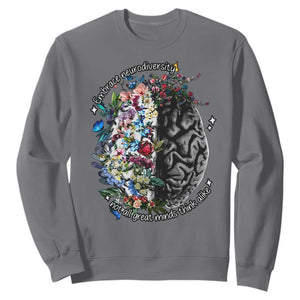 Autism Awareness Sweatshirt Neurodiversity All Great Minds Don't Mind Alike TS10 Charcoal Print Your Wear