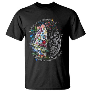 Autism Awareness T Shirt Neurodiversity All Great Minds Don't Mind Alike TS10 Black Print Your Wear