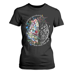 Autism Awareness T Shirt For Women Neurodiversity All Great Minds Don't Mind Alike TS10 Black Print Your Wear