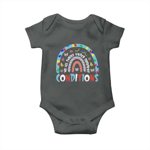 Autism Awareness Baby Onesie Sped Education Teacher Rainbow Reading TS10 Dark Heather Print Your Wear