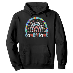 Autism Awareness Hoodie Sped Education Teacher Rainbow Reading TS10 Black Print Your Wear