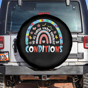 Autism Awareness Spare Tire Cover Sped Education Teacher Rainbow Reading TS10 No hole Black Print Your Wear