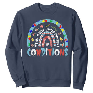 Autism Awareness Sweatshirt Sped Education Teacher Rainbow Reading TS10 Navy Print Your Wear
