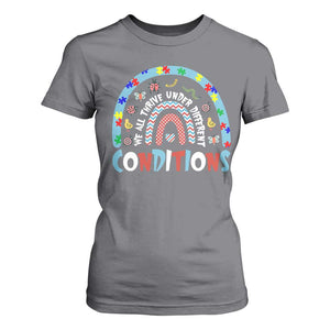Autism Awareness T Shirt For Women Sped Education Teacher Rainbow Reading TS10 Charcoal Print Your Wear
