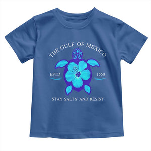 Gulf of Mexico Toddler T Shirt Texas Alabama Florida Beach Turtle Hibiscus TS10 Royal Blue Print Your Wear
