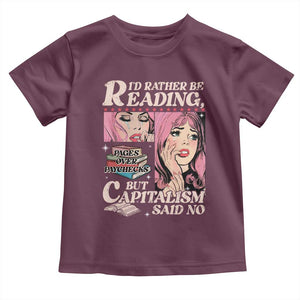 Funny Reading Toddler T Shirt Hilarious Bookworm Book Lover Reader Gift TS10 Maroon Print Your Wear