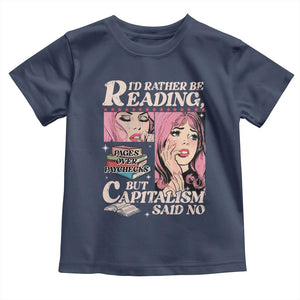 Funny Reading Toddler T Shirt Hilarious Bookworm Book Lover Reader Gift TS10 Navy Print Your Wear