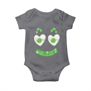 Funny Irish St Patricks Day Shamrock Baby Onesie Green Eggs Smile Brunch Breakfast TS10 Charcoal Print Your Wear