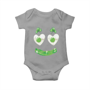 Funny Irish St Patricks Day Shamrock Baby Onesie Green Eggs Smile Brunch Breakfast TS10 Sport Gray Print Your Wear