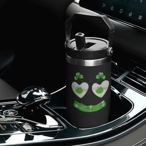 Funny Irish St Patricks Day Shamrock Flip Straw Tumbler Green Eggs Smile Brunch Breakfast TS10 Print Your Wear