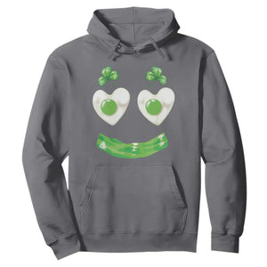 Funny Irish St Patricks Day Shamrock Hoodie Green Eggs Smile Brunch Breakfast TS10 Charcoal Print Your Wear