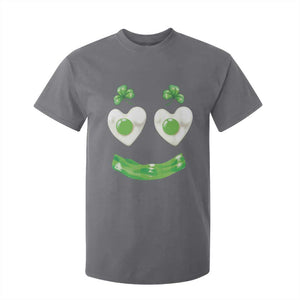 Funny Irish St Patricks Day Shamrock T Shirt For Kid Green Eggs Smile Brunch Breakfast TS10 Charcoal Print Your Wear