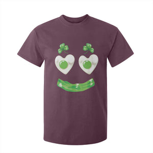 Funny Irish St Patricks Day Shamrock T Shirt For Kid Green Eggs Smile Brunch Breakfast TS10 Maroon Print Your Wear