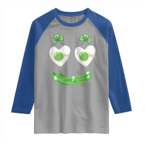 Funny Irish St Patricks Day Shamrock Raglan Shirt Green Eggs Smile Brunch Breakfast TS10 Sport Gray Royal Print Your Wear
