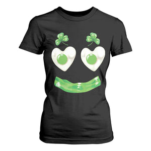 Funny Irish St Patricks Day Shamrock T Shirt For Women Green Eggs Smile Brunch Breakfast TS10 Black Print Your Wear