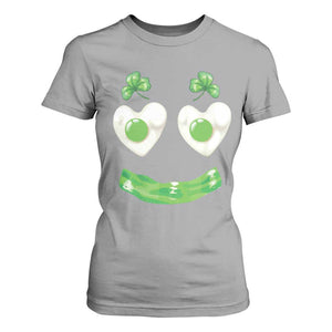 Funny Irish St Patricks Day Shamrock T Shirt For Women Green Eggs Smile Brunch Breakfast TS10 Sport Gray Print Your Wear