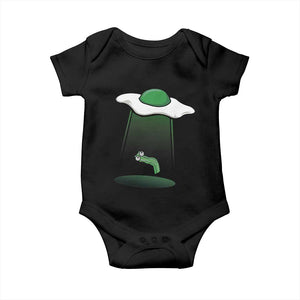 Funny Irish St Patricks Day Baby Onesie UFO Egg Bacon Abduction Funny TS10 Black Print Your Wear