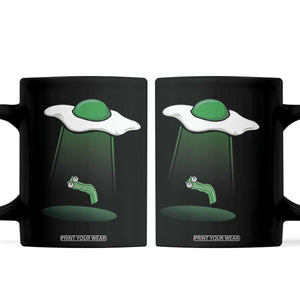 Funny Irish St Patricks Day Coffee Mug UFO Egg Bacon Abduction Funny TS10 Black Print Your Wear