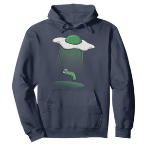 Funny Irish St Patricks Day Hoodie UFO Egg Bacon Abduction Funny TS10 Navy Print Your Wear