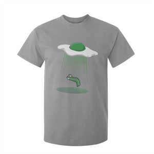 Funny Irish St Patricks Day T Shirt For Kid UFO Egg Bacon Abduction Funny TS10 Sport Gray Print Your Wear