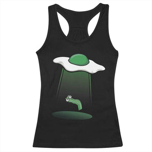 Funny Irish St Patricks Day Racerback Tank Top UFO Egg Bacon Abduction Funny TS10 Black Print Your Wear