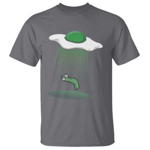 Funny Irish St Patricks Day T Shirt UFO Egg Bacon Abduction Funny TS10 Charcoal Print Your Wear