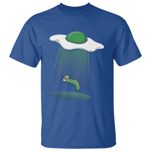 Funny Irish St Patricks Day T Shirt UFO Egg Bacon Abduction Funny TS10 Royal Blue Print Your Wear