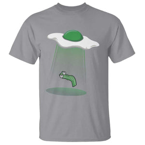 Funny Irish St Patricks Day T Shirt UFO Egg Bacon Abduction Funny TS10 Sport Gray Print Your Wear