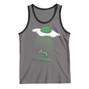 Funny Irish St Patricks Day Tank Top UFO Egg Bacon Abduction Funny TS10 Deep Heather Black Print Your Wear