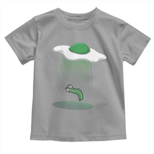 Funny Irish St Patricks Day Toddler T Shirt UFO Egg Bacon Abduction Funny TS10 Sport Gray Print Your Wear