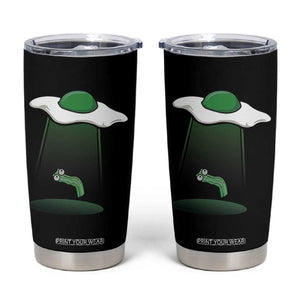 Funny Irish St Patricks Day Tumbler Cup UFO Egg Bacon Abduction Funny TS10 Black Print Your Wear