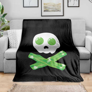Funny St Patricks Day Throw Blanket Bacon & Eggs Skull & Crossbones TS10 Print Your Wear