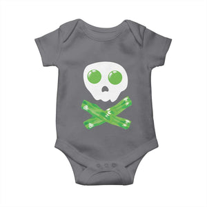 Funny St Patricks Day Baby Onesie Bacon & Eggs Skull & Crossbones TS10 Charcoal Print Your Wear