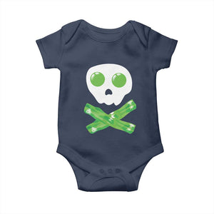 Funny St Patricks Day Baby Onesie Bacon & Eggs Skull & Crossbones TS10 Navy Print Your Wear