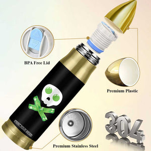 Funny St Patricks Day Bullet Tumbler Bacon & Eggs Skull & Crossbones TS10 Print Your Wear