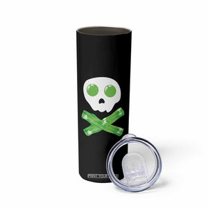 Funny St Patricks Day Skinny Tumbler Bacon & Eggs Skull & Crossbones TS10 Print Your Wear