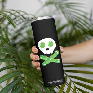 Funny St Patricks Day Skinny Tumbler Bacon & Eggs Skull & Crossbones TS10 Print Your Wear