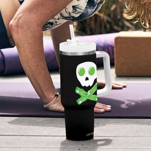 Funny St Patricks Day Tumbler With Handle Bacon & Eggs Skull & Crossbones TS10 Print Your Wear